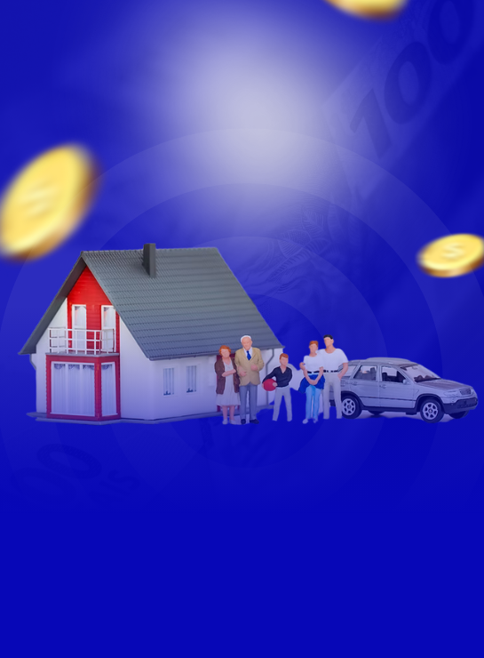 Casa e família representando seguros